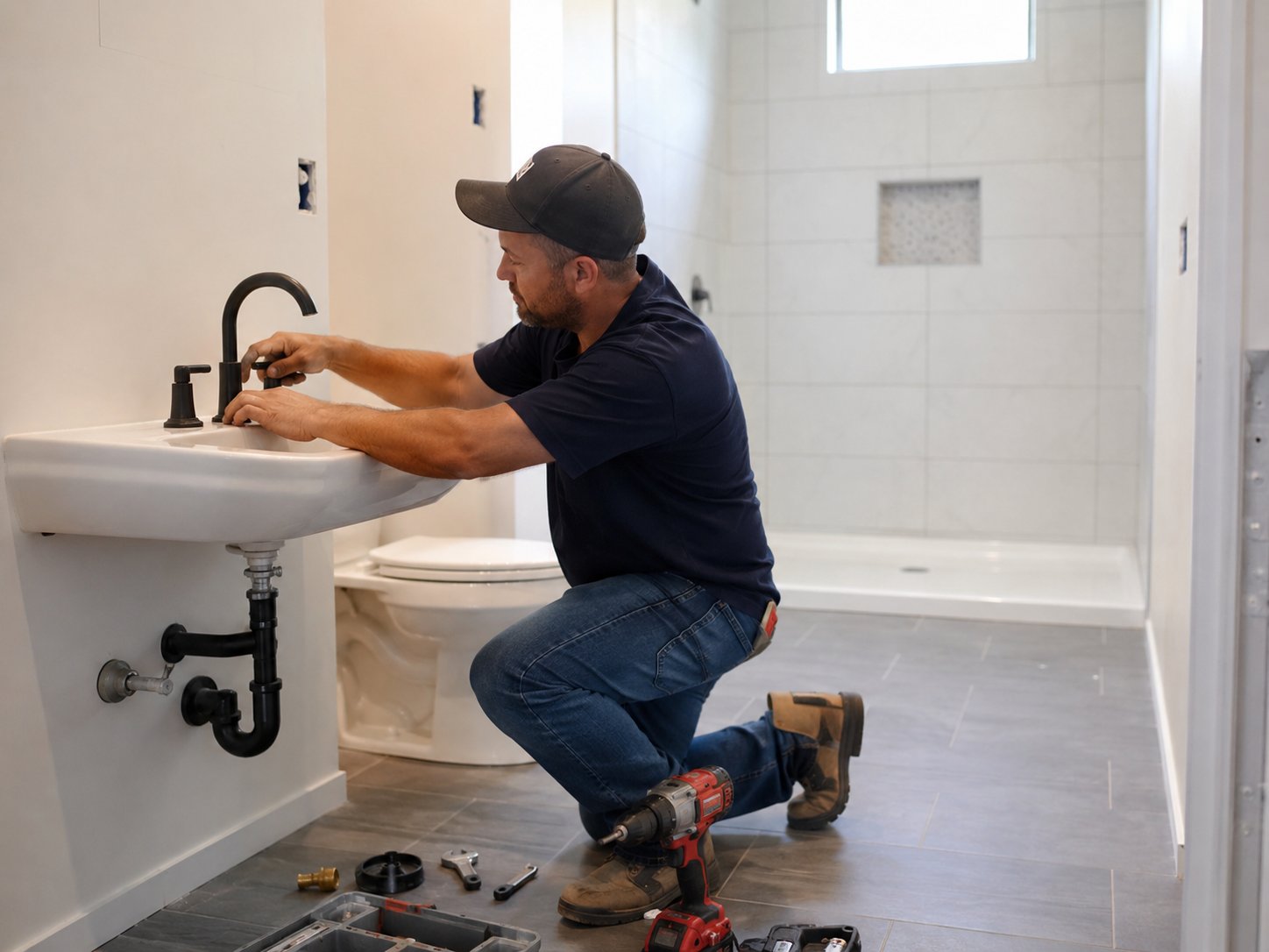 Bathroom plumbing